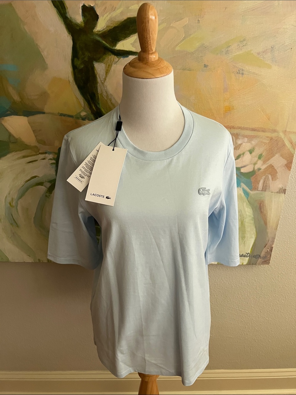Lacoste Blue Croc Logo Tee women’s medium / EU 40 NEW / NWT